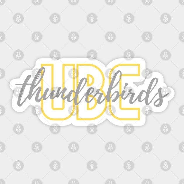 UBC Thunderbirds Sticker by stickersbyjori